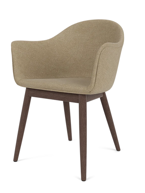 Harbour Dining Chair, Wooden Base, Dark Stained Oak