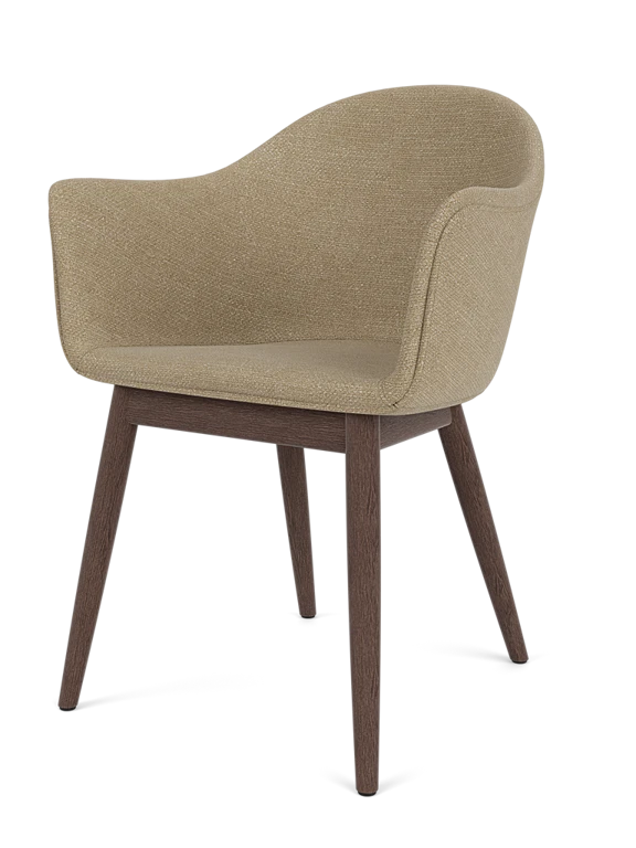Harbour Dining Chair, Wooden Base, Black Oak