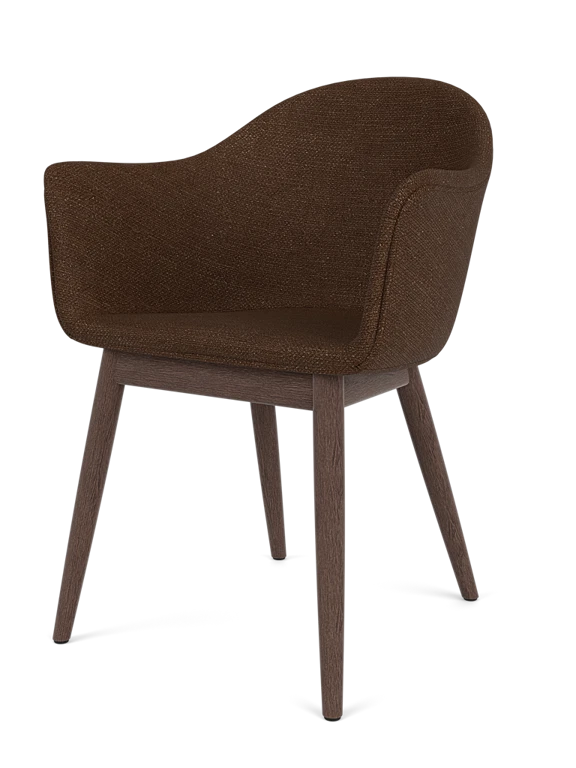Harbour Dining Chair, Wooden Base, Dark Stained Oak