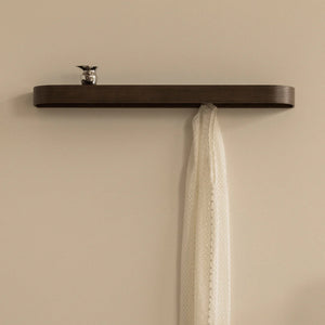 Epoch Shelf with Rack, dark stained oak