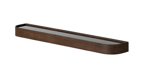Epoch Shelf with Rack, dark stained oak