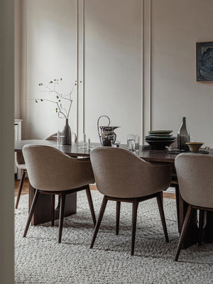 Harbour Dining Chair, Wooden Base, Dark Stained Oak