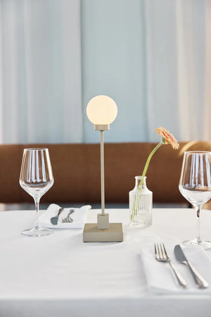 Snowball Portable Tabel Lamp - Grey Beige