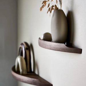 Arcus shelf , smoked oiled oak