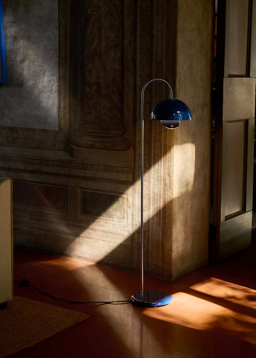 Flowerpot VP12 Gulvlampe, steel blue